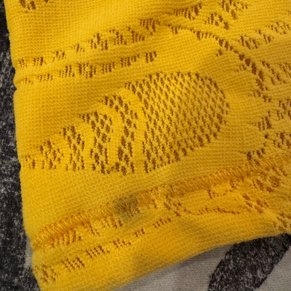 Jean-Paul Gaultier Fuzzi Yellow Mesh Midi Dress size Small. - Picture 7 of 7
